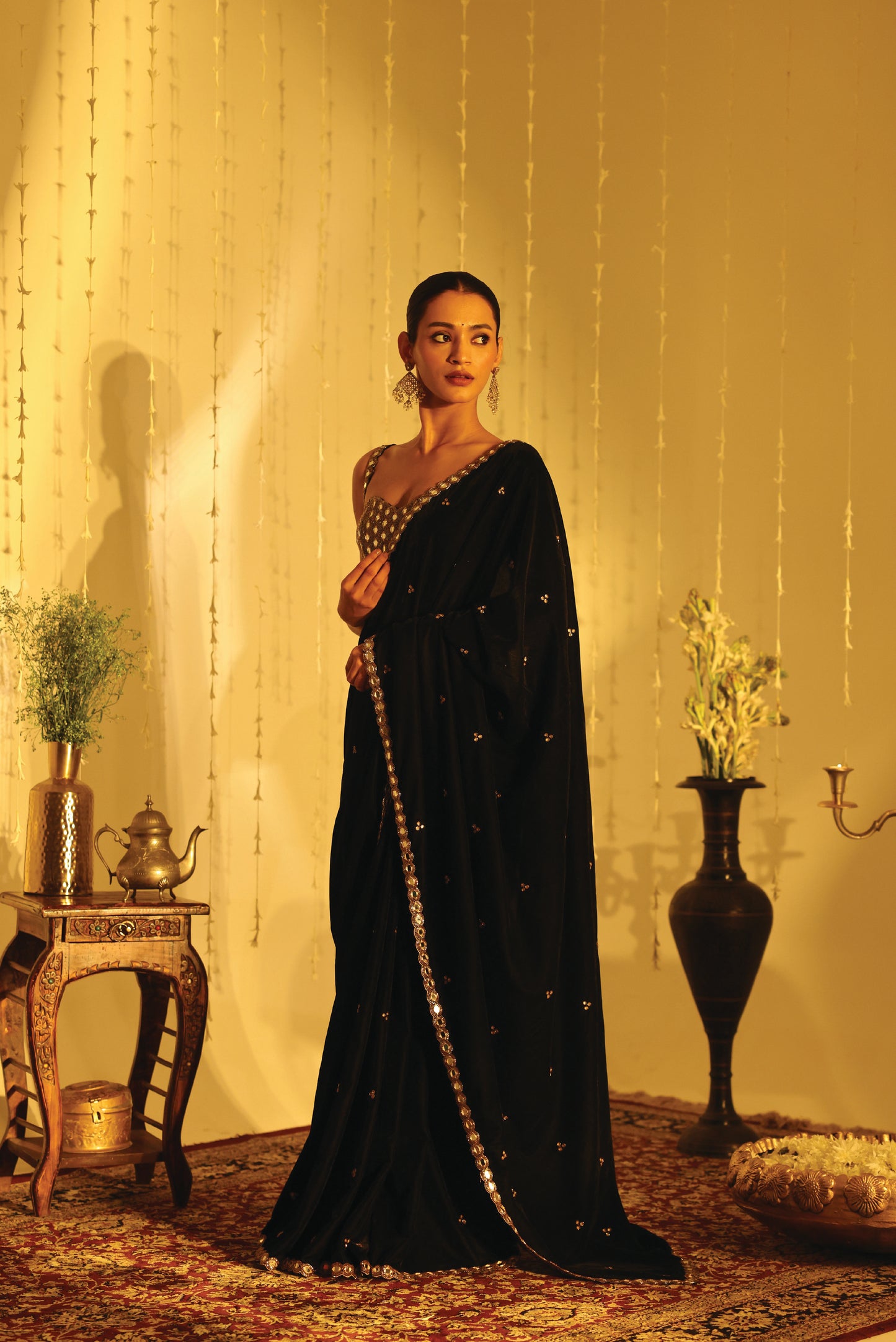 Black Velvet Saree