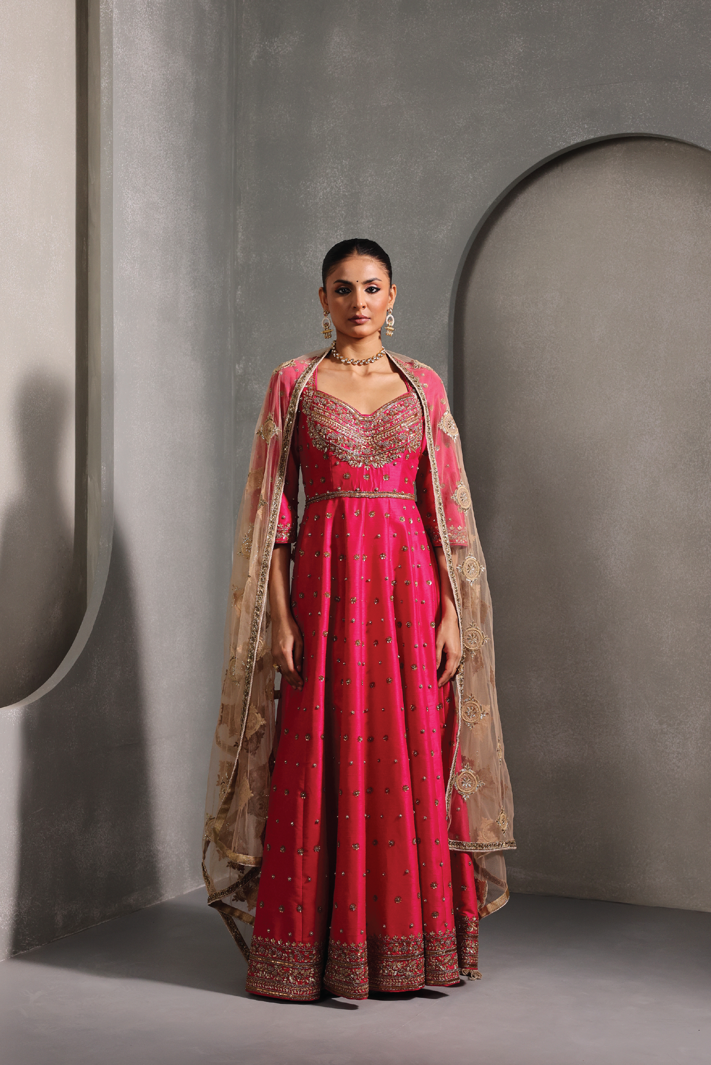 Vibrant Fuchsia Anarkali