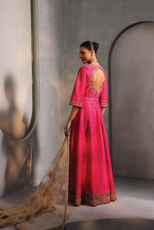 Vibrant Fuchsia Anarkali