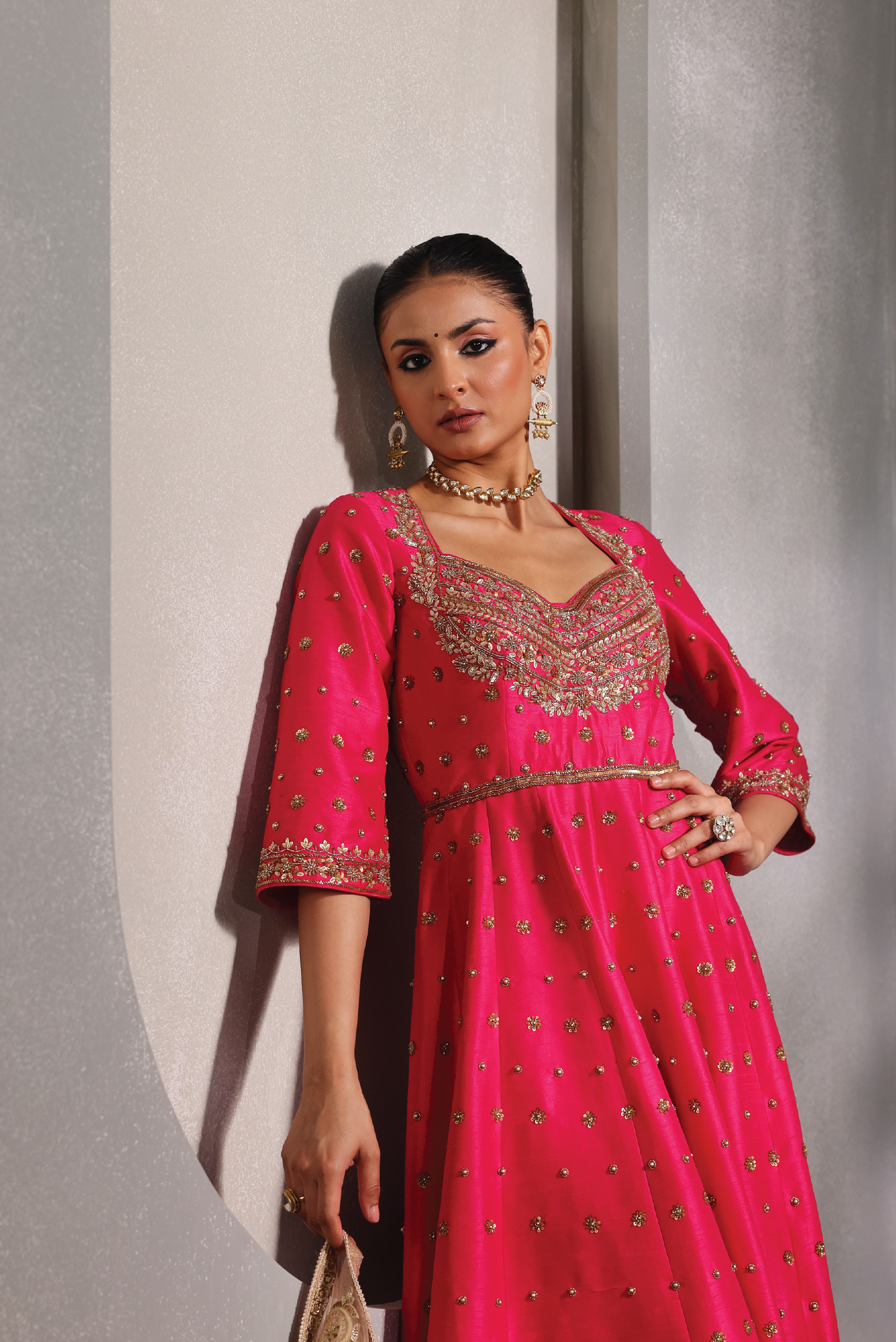 Vibrant Fuchsia Anarkali