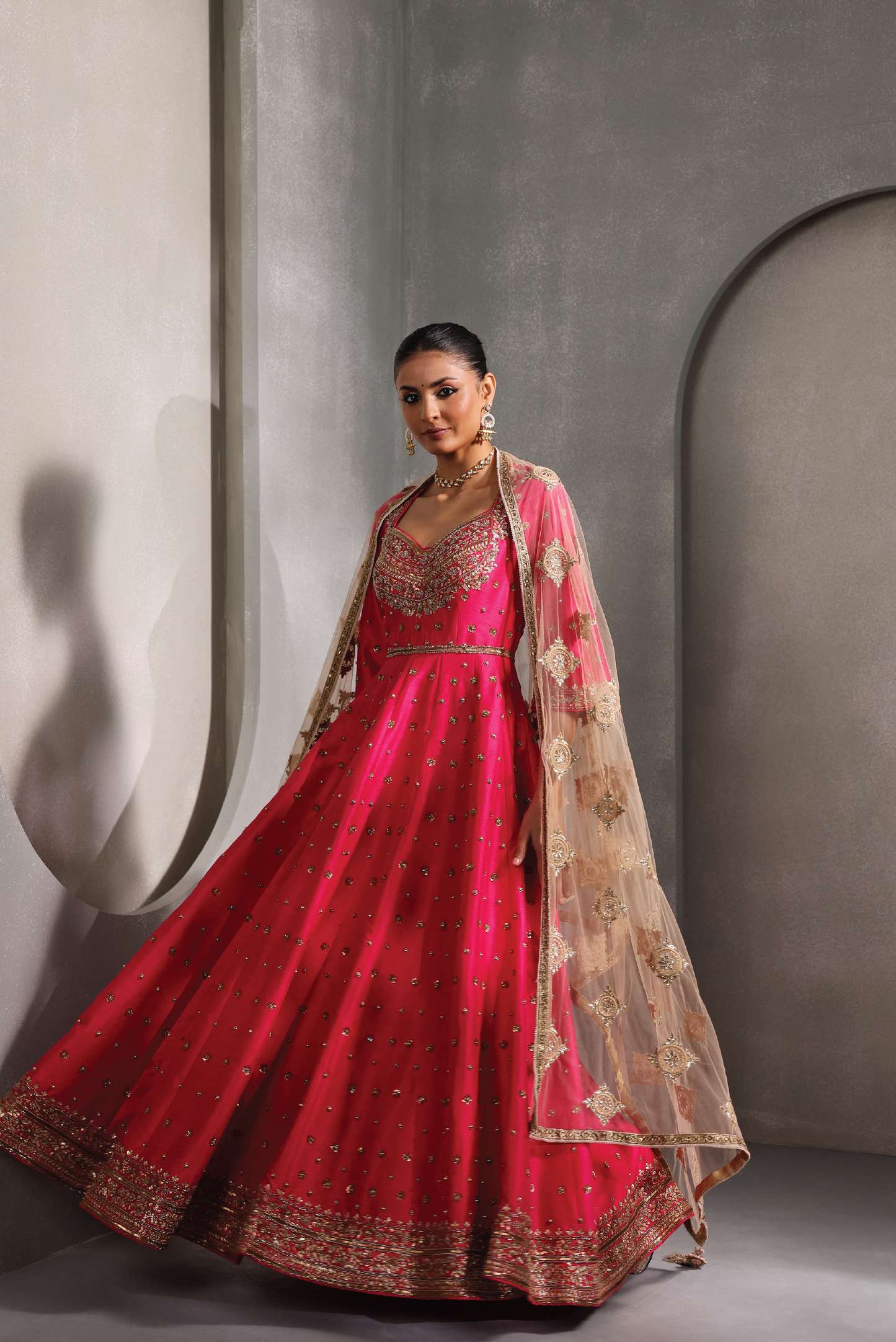 Vibrant Fuchsia Anarkali