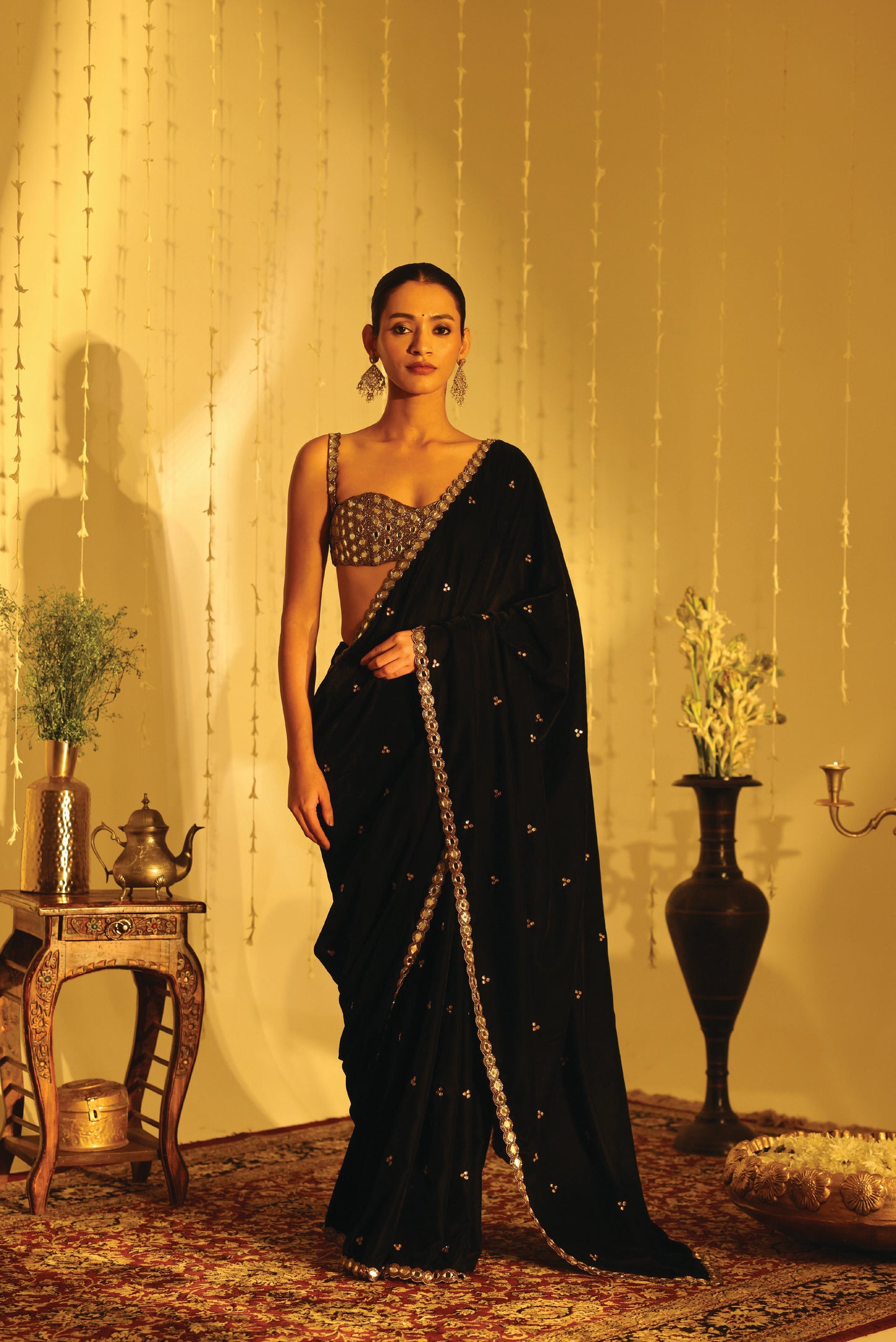 Black Velvet Saree