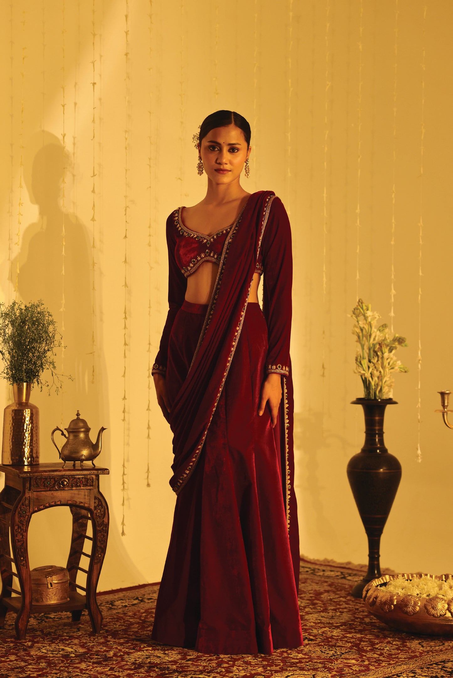 Velvet Drape Saree