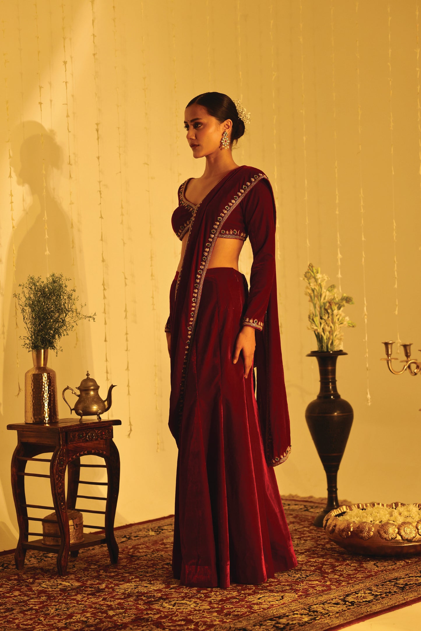 Velvet Drape Saree