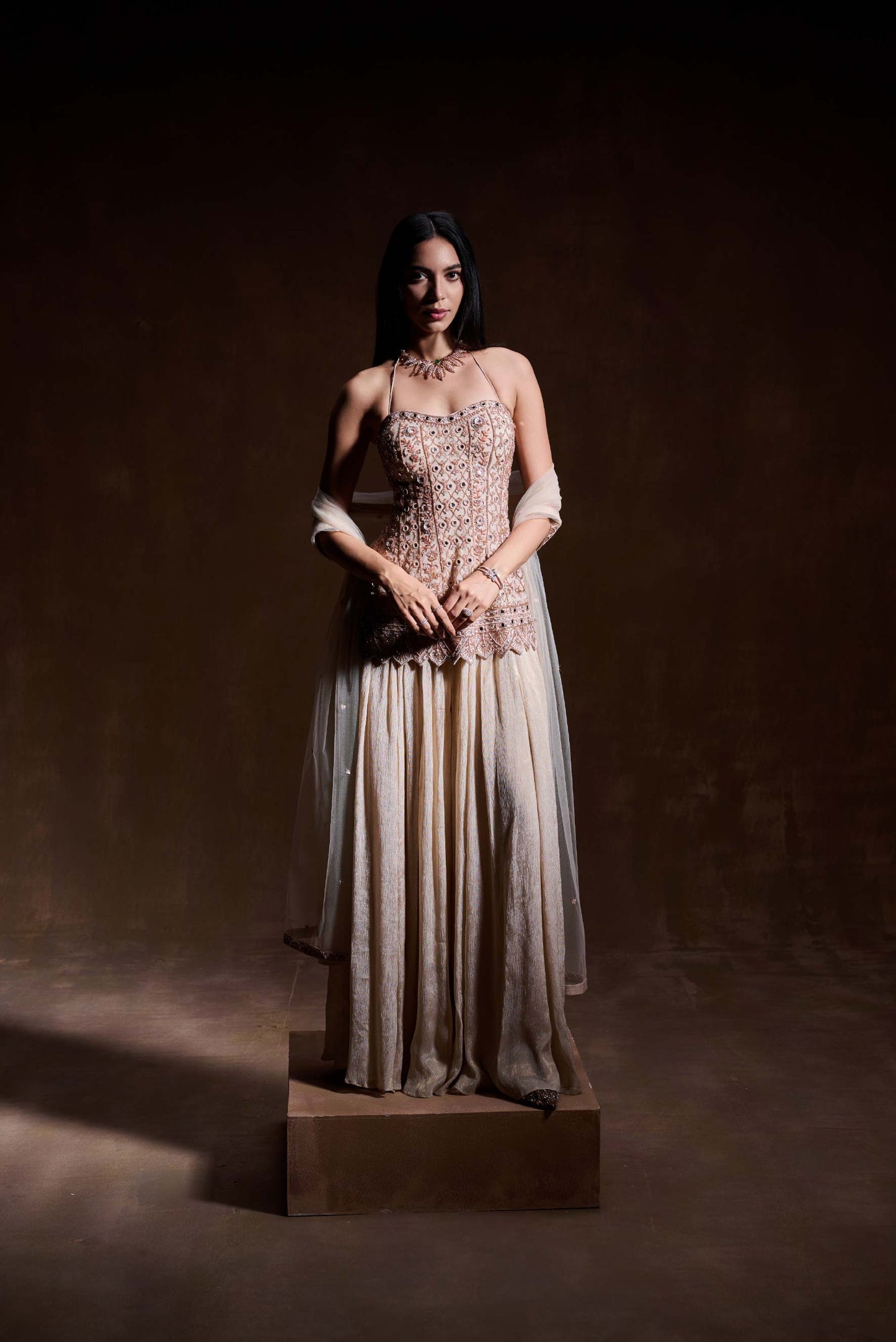 Champagne Sharara Set