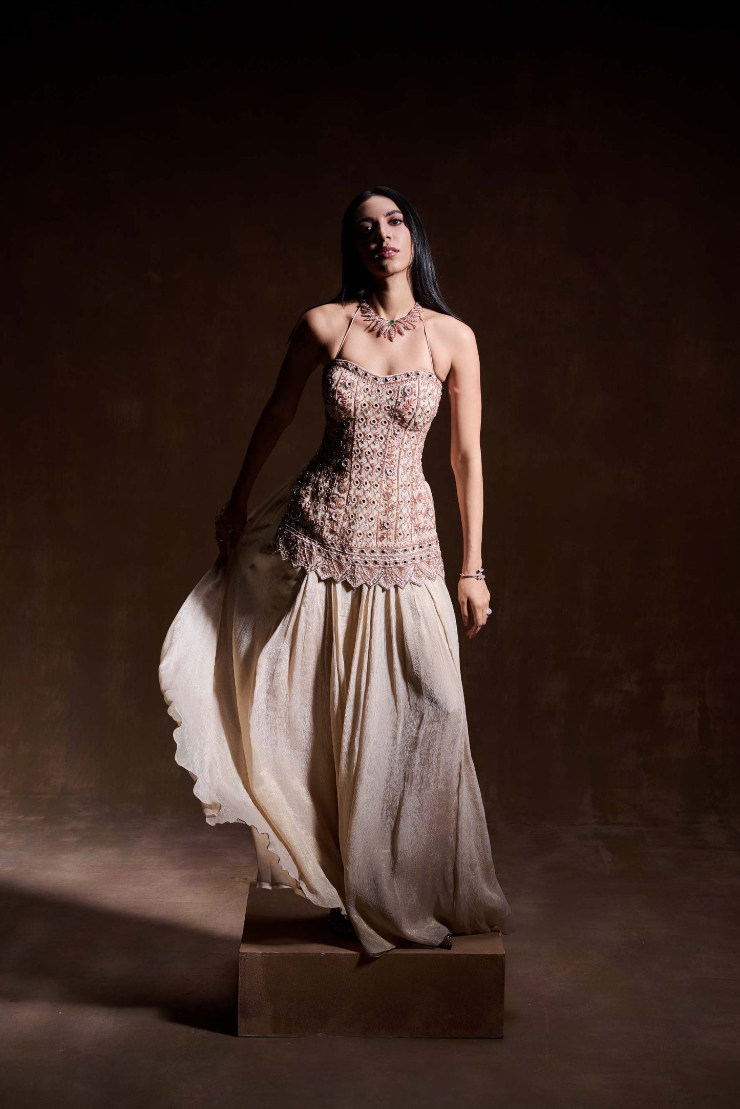 Champagne Sharara Set