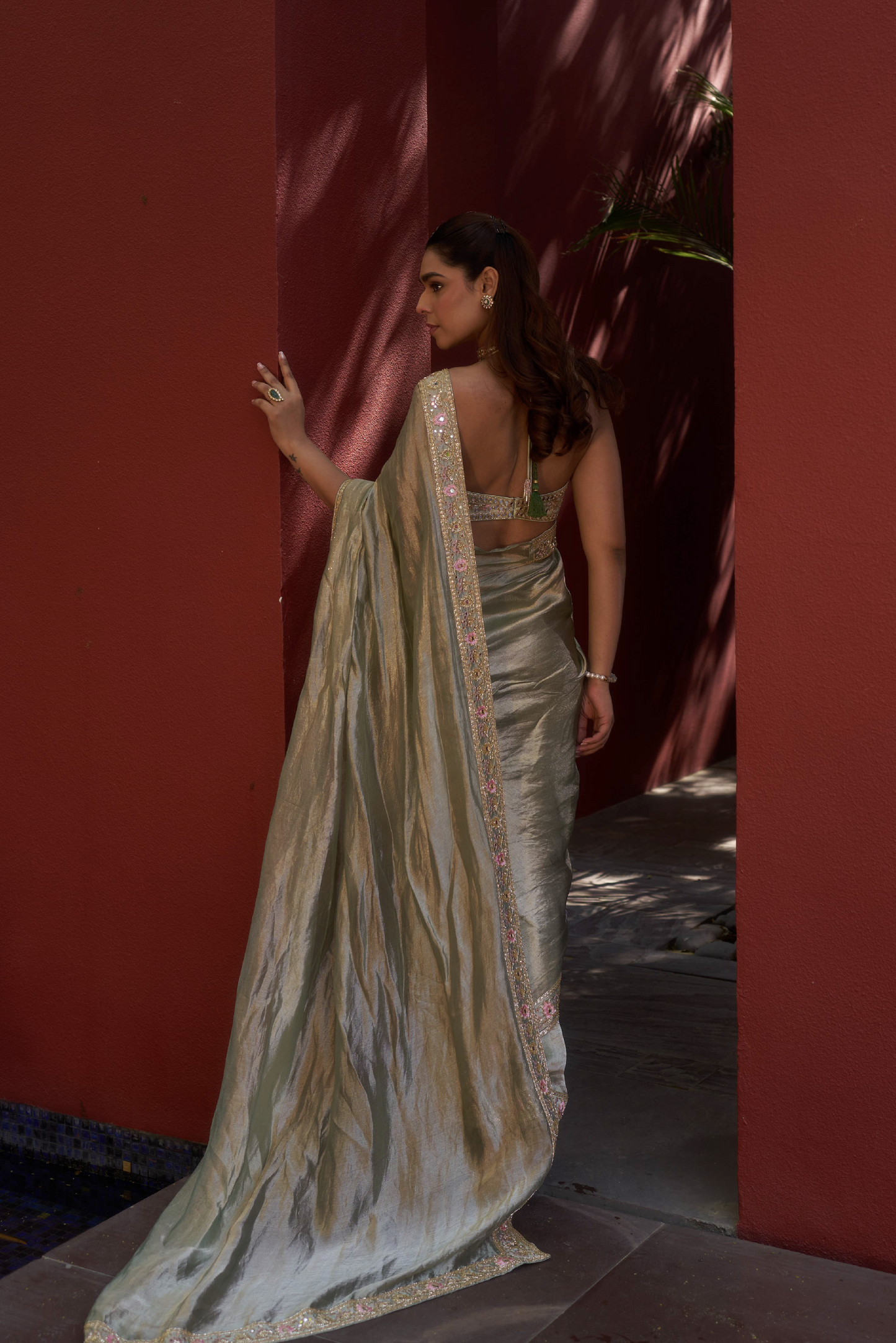 Mint Pure Tissue Saree