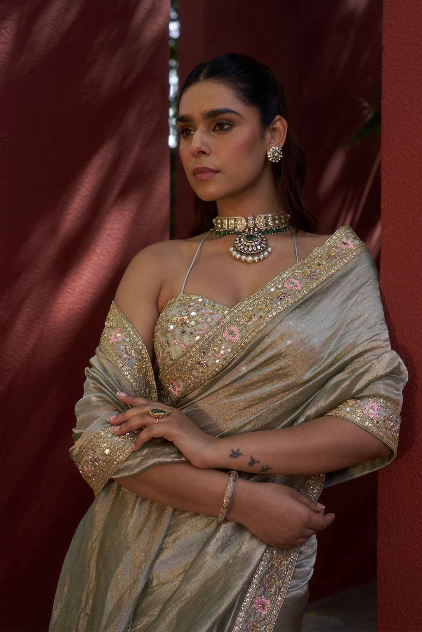 Mint Pure Tissue Saree