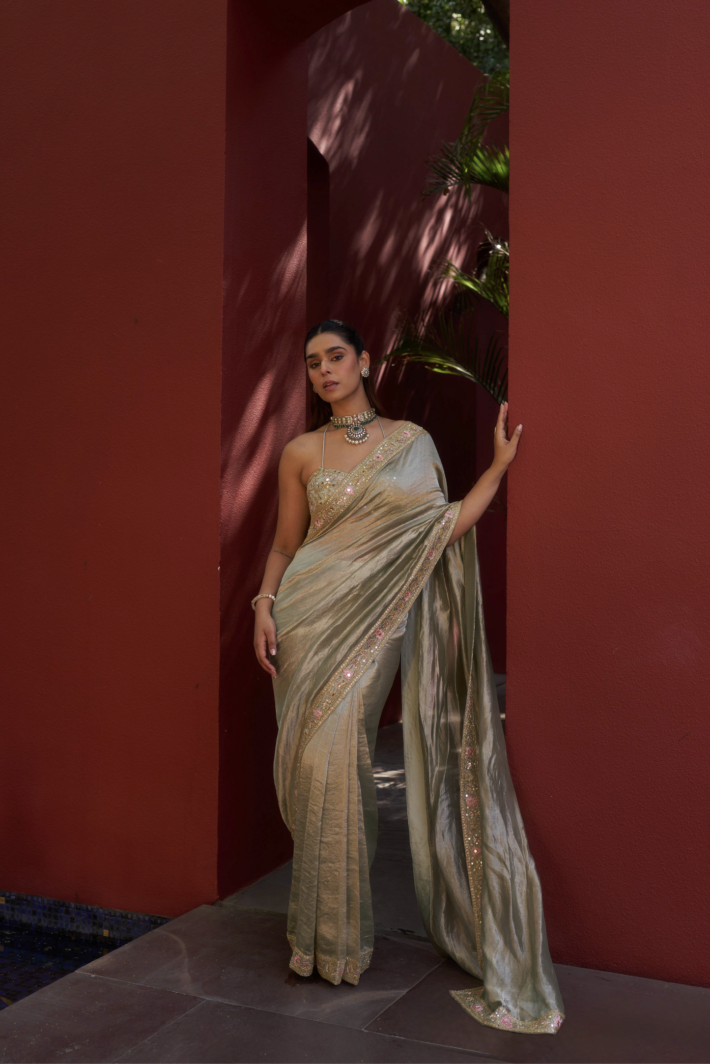 Mint Pure Tissue Saree